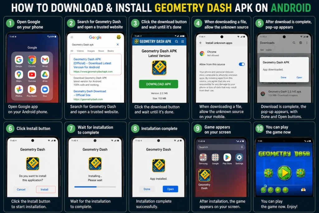 installation process for android